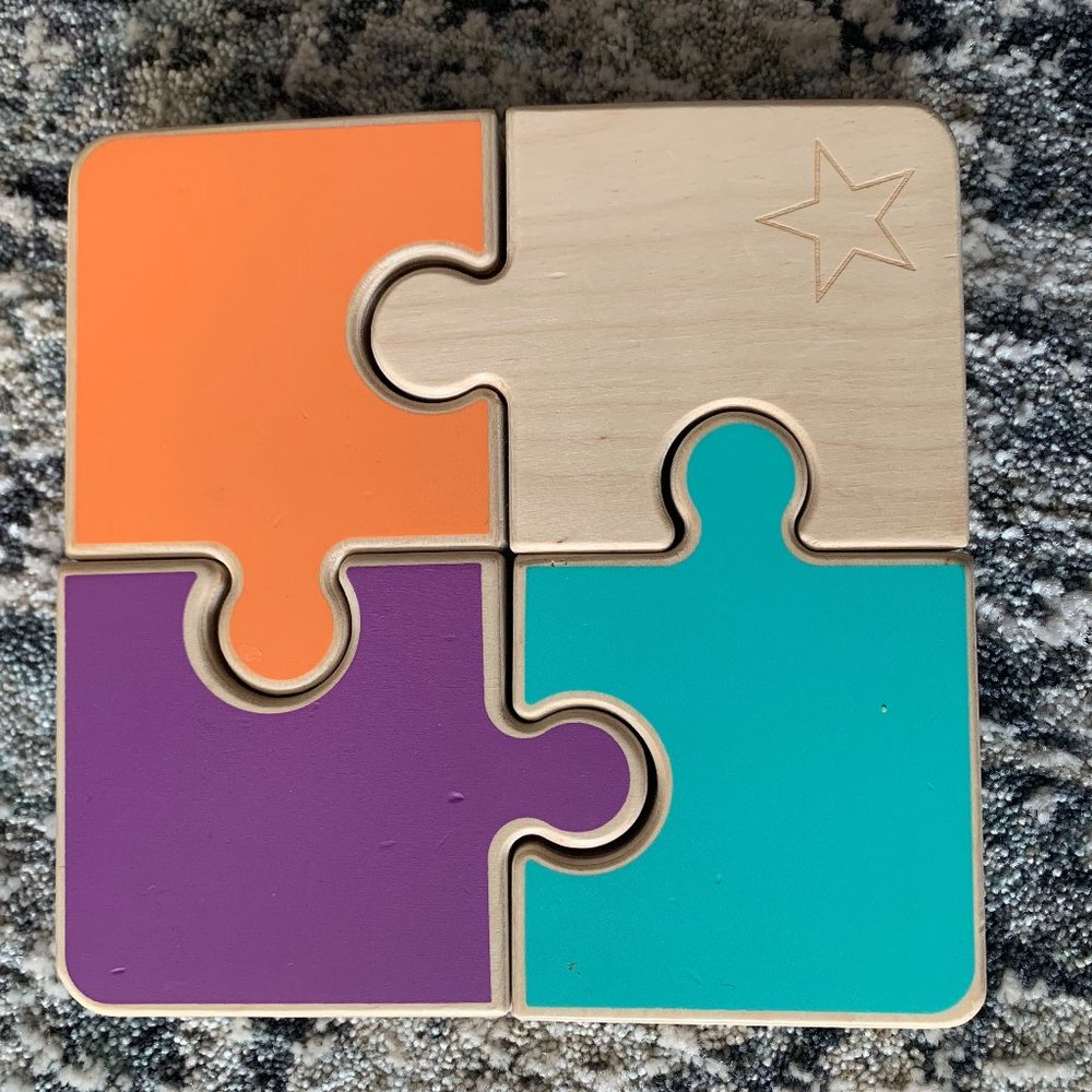 Lovevery 4 piece two side puzzle